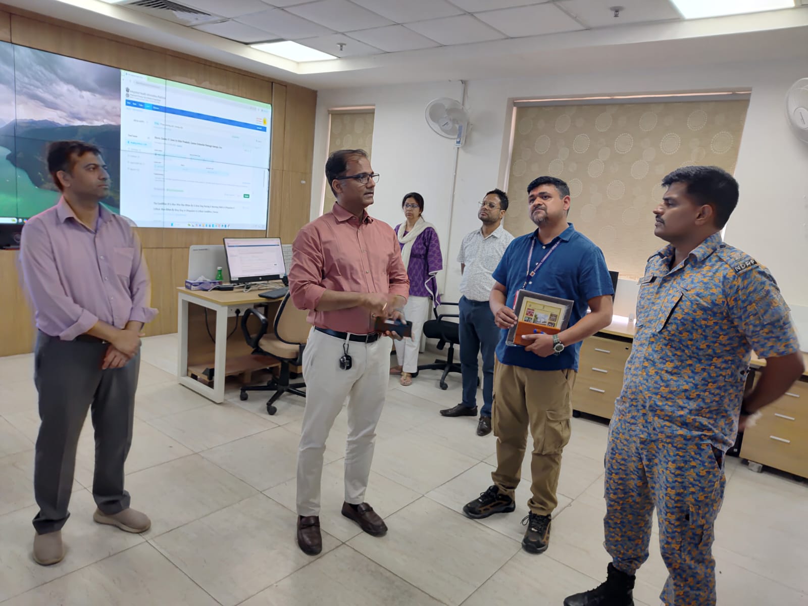 Visit of NDRF team at PHEOC